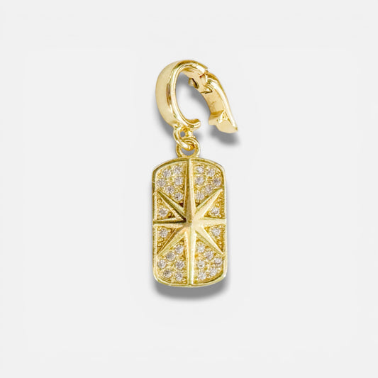 Star Gemstone Gold Clip On Charm