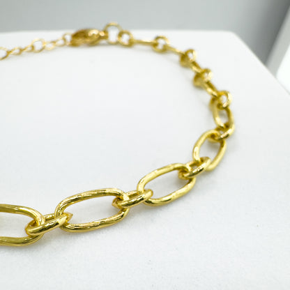 Sara Gold Oval Chain Bracelet