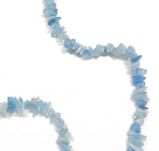 Blue Aquamarine Gemstone Necklace