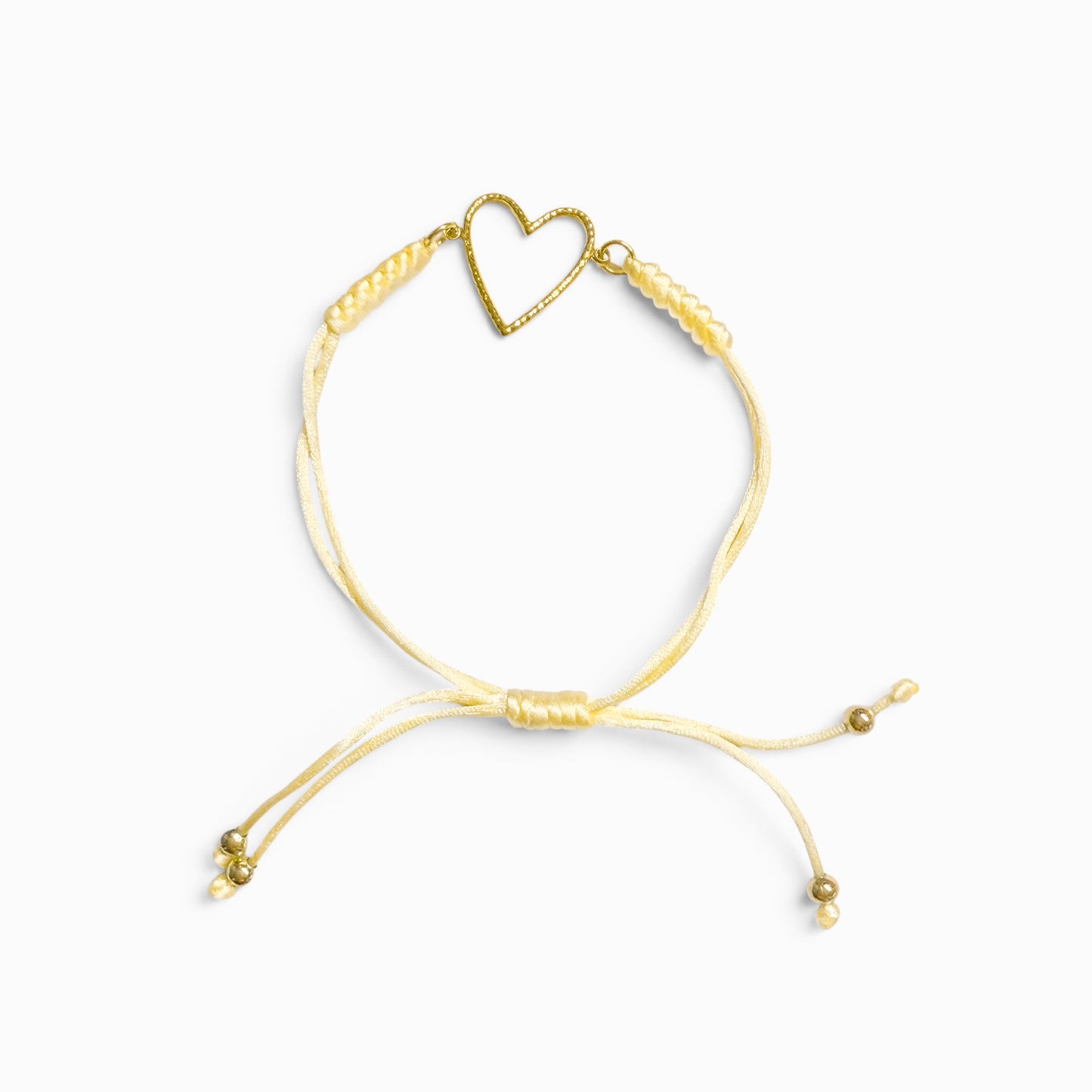 Palma Gold Heart Colourful Cord Bracelet | Adjustable Fit