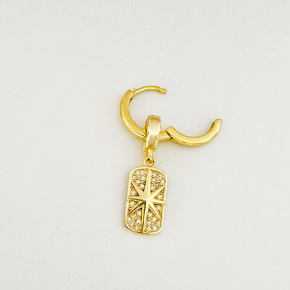 Star Gemstone Gold Clip On Charm