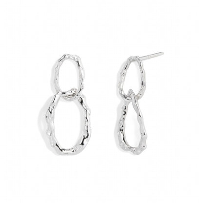 Thalia Sterling Silver Small Drop Earrings.