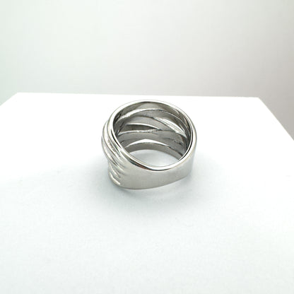 Ivy Silver Chunky Multi Band Ring - Razzle and Rose Jewellery