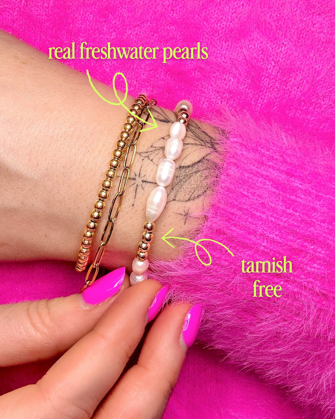 Callie Pearl Bead Bracelet