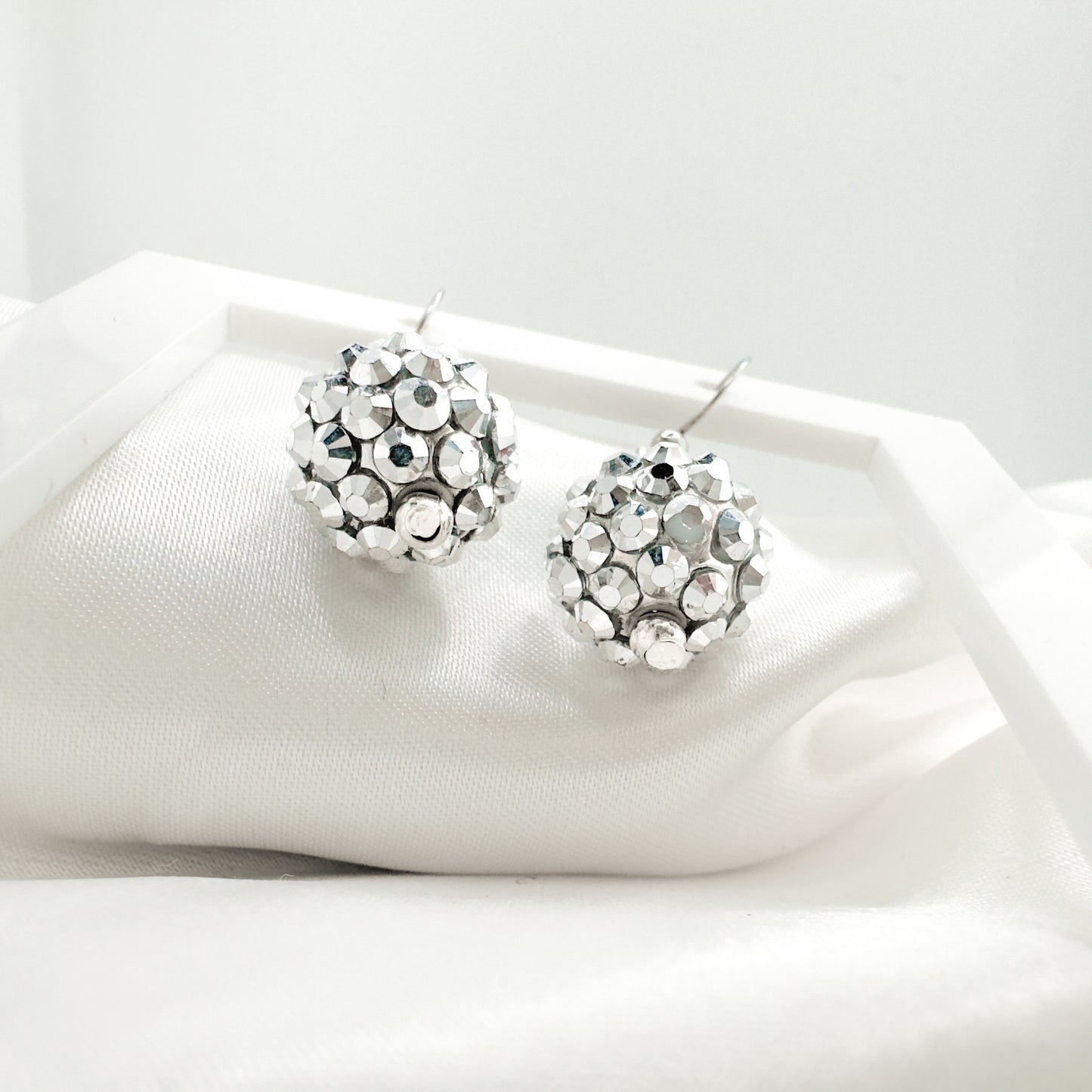 Roxie Silver Disco Ball Party Earrings Default Title Drop Earrings Razzle and Rose