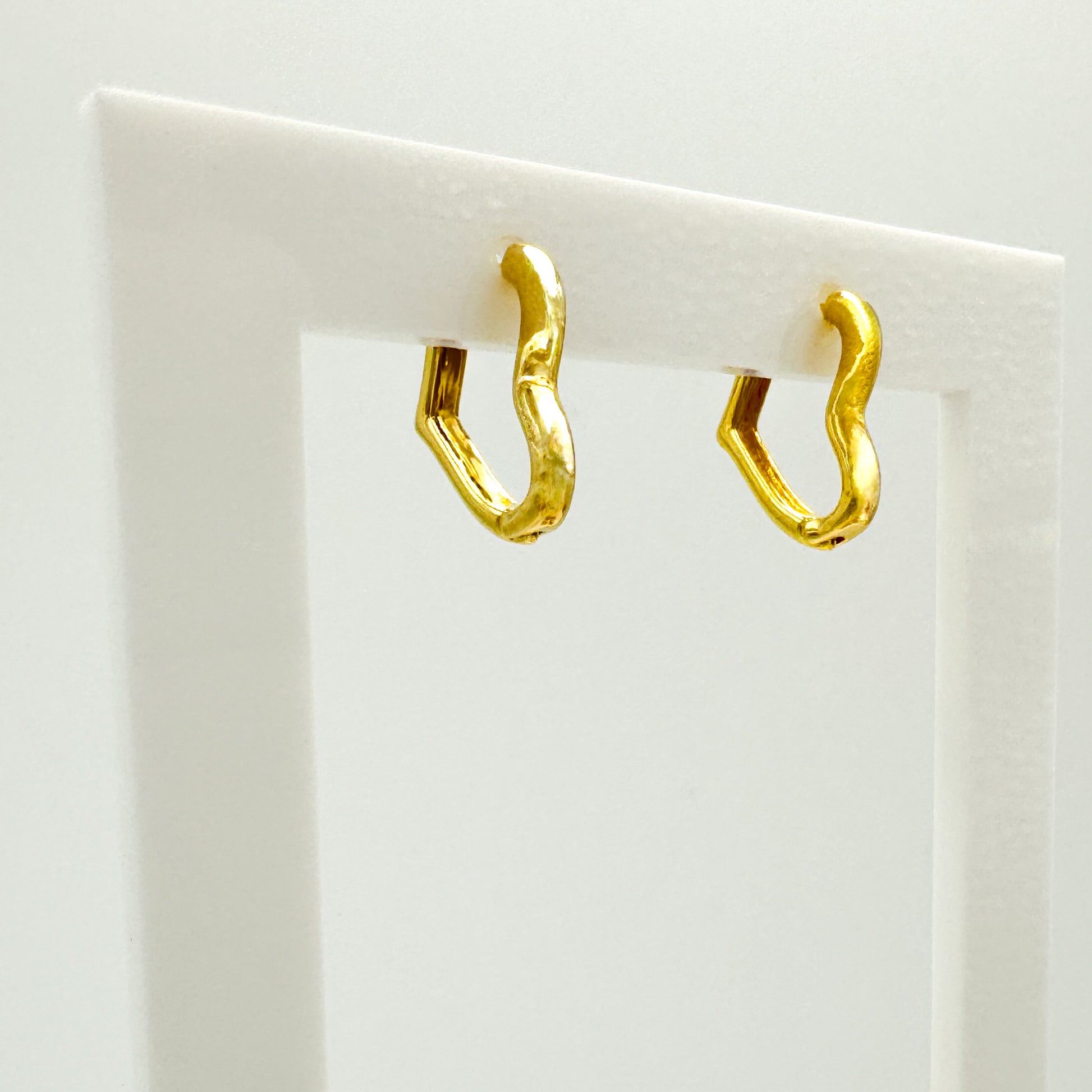 Christina Gold Heart Hoop Earrings Default Title Hoop Earrings Razzle and Rose