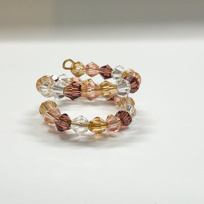 Neutral Crystal Wrap Ring | Adjustable