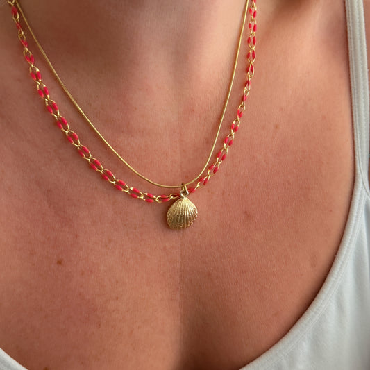 Sansa Hot Pink Chain Necklace