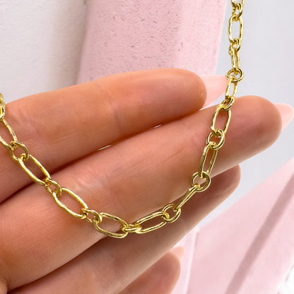 Sara Gold Oval Chain Necklace - Razzle and Rose Jewellery