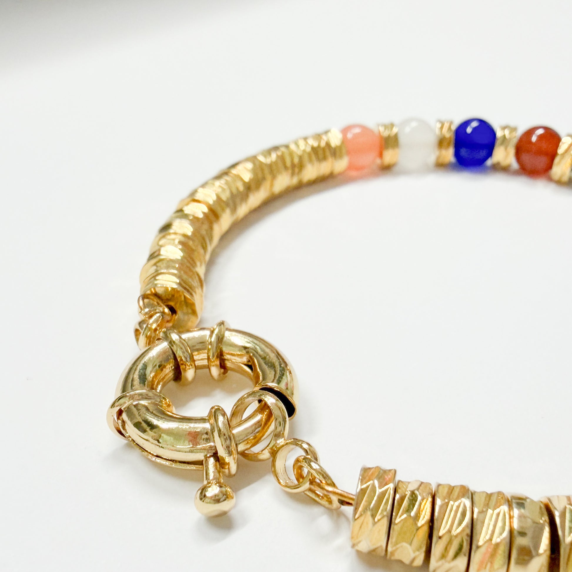 Gold Rainbow Bead Bracelet