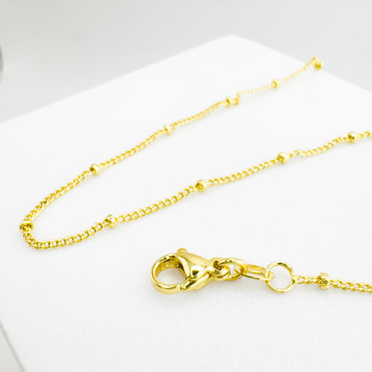Serena Gold Satellite Fine Chain Necklace - Razzle and Rose Jewellery