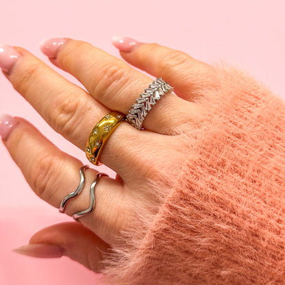 Gaia Silver Adjustable Gemstone Ring