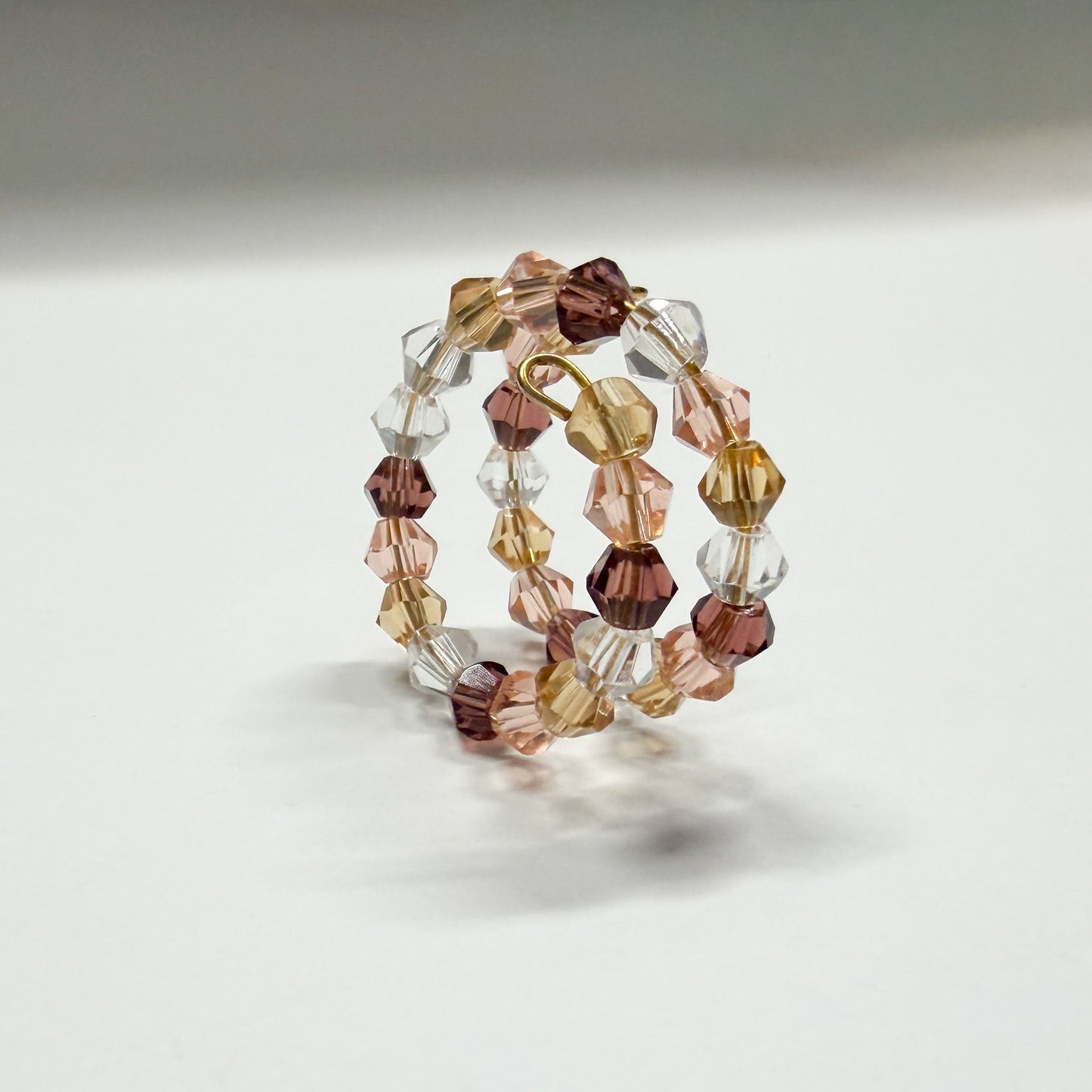 Neutral Crystal Wrap Ring | Adjustable