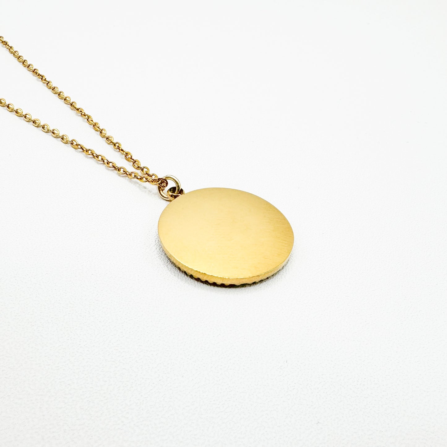 Alba Gold Palm Tree Pendant Necklace | Orange