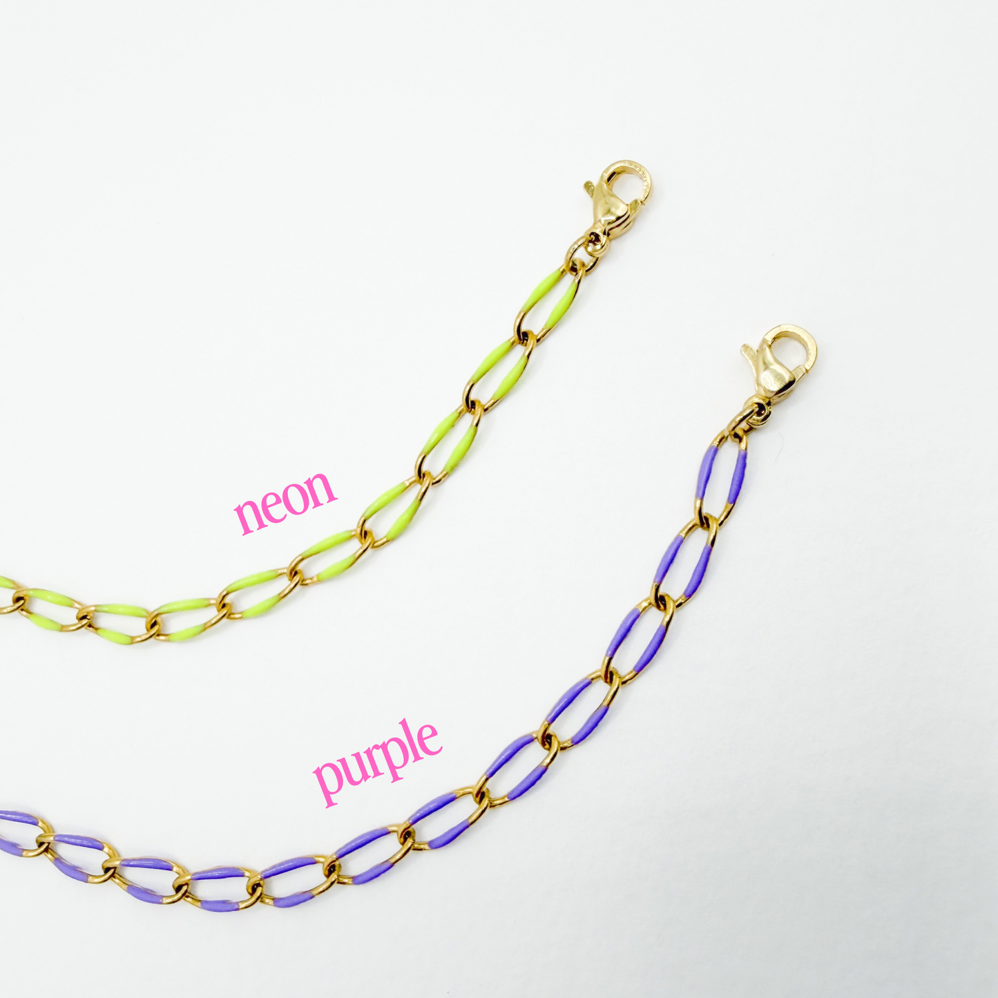 Aruba Gold Purple Chain Necklace