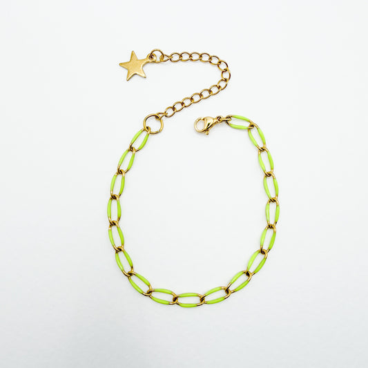 Aruba Gold Neon Chain Bracelet
