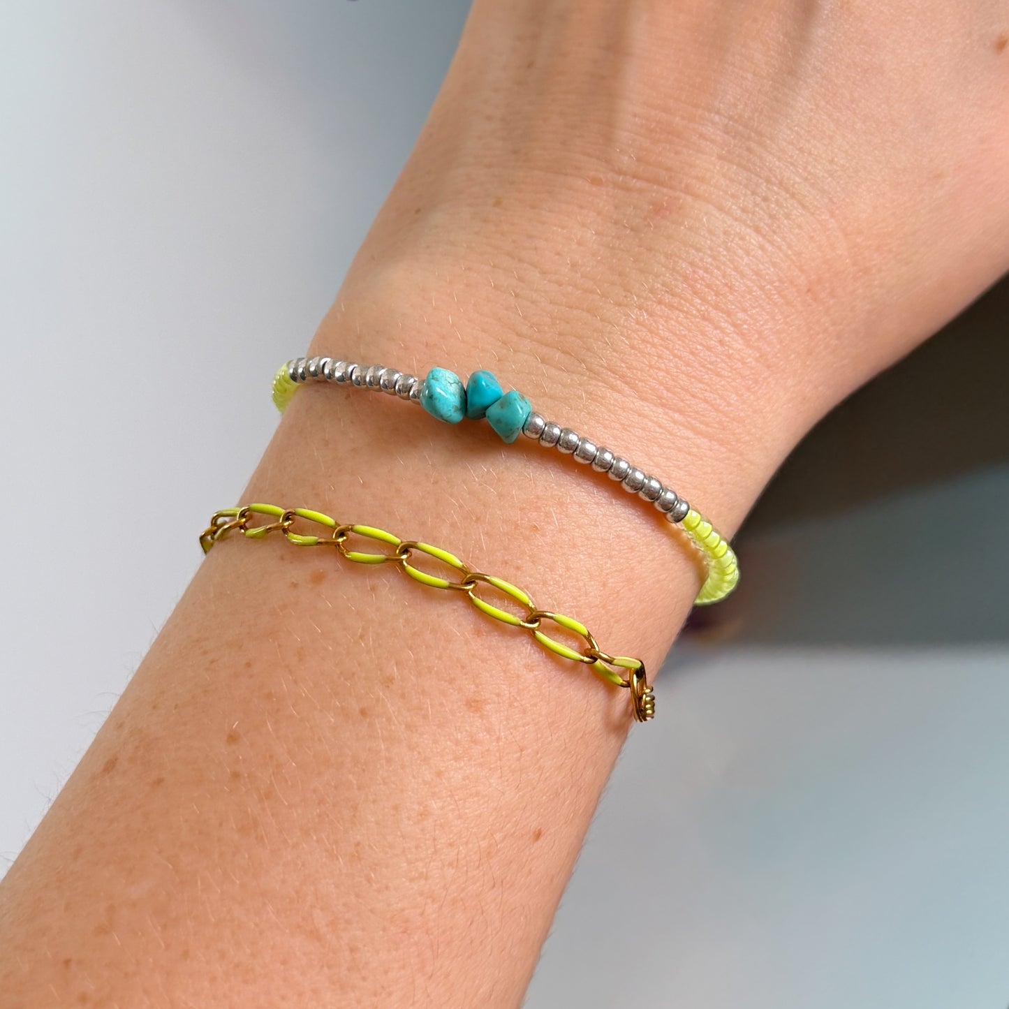Aruba Gold Neon Chain Bracelet