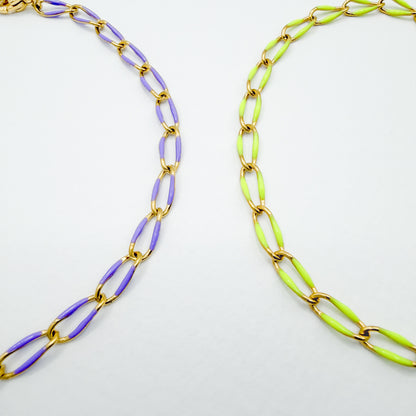 Aruba Gold Purple Chain Anklet