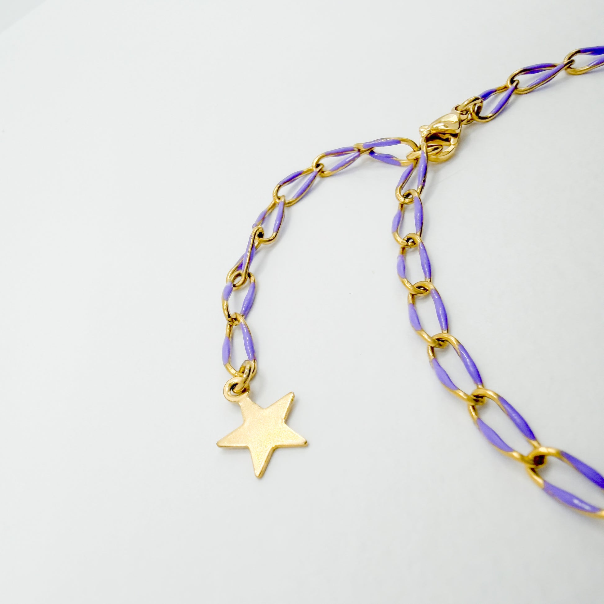 Aruba Gold Purple Chain Anklet