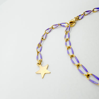 Aruba Gold Purple Chain Anklet