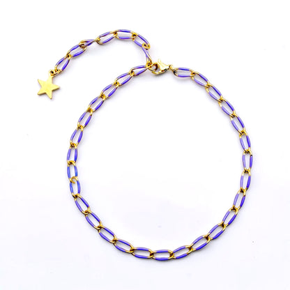 Aruba Gold Purple Chain Anklet