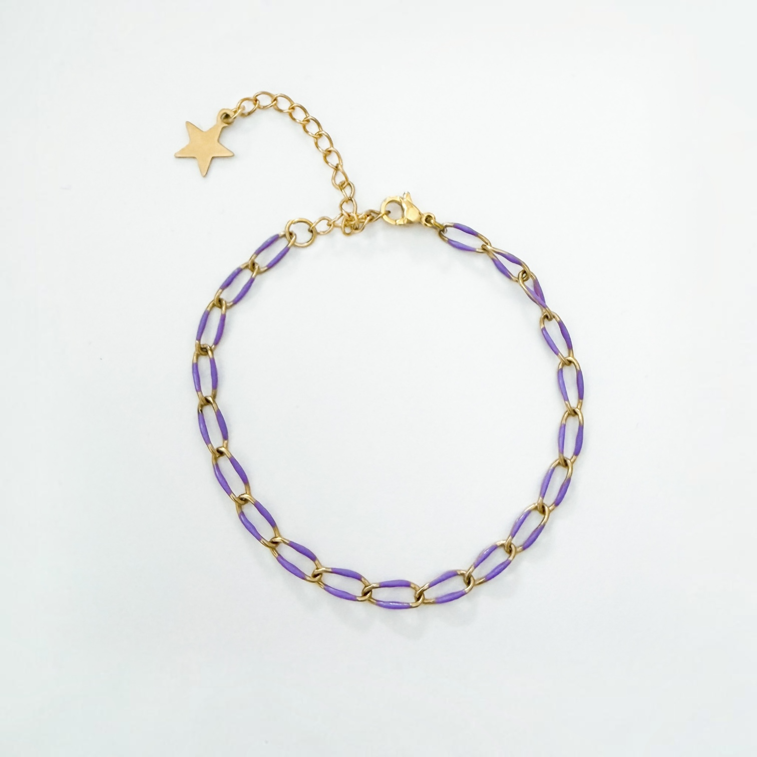 Aruba Gold Purple Chain Bracelet