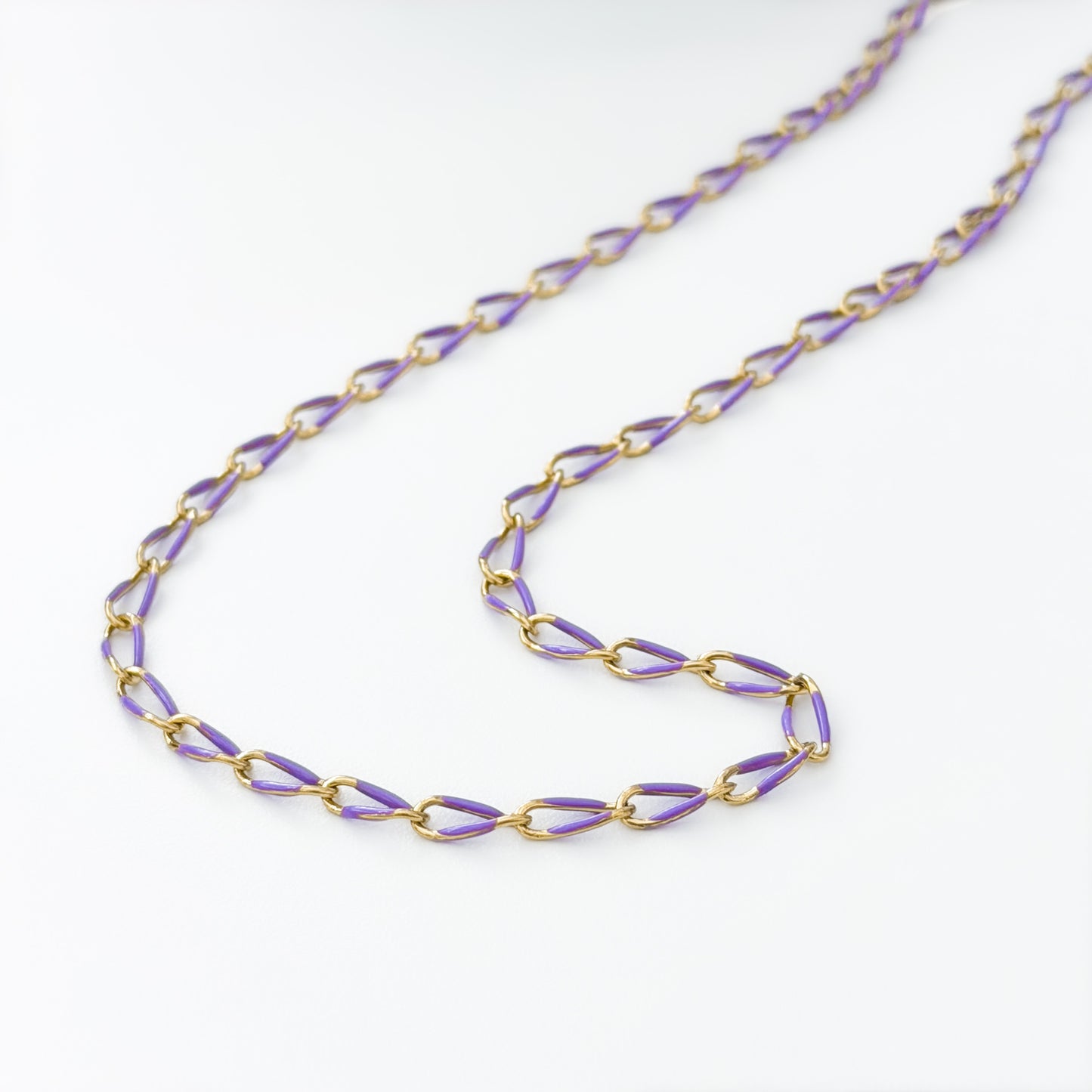Aruba Gold Purple Chain Necklace