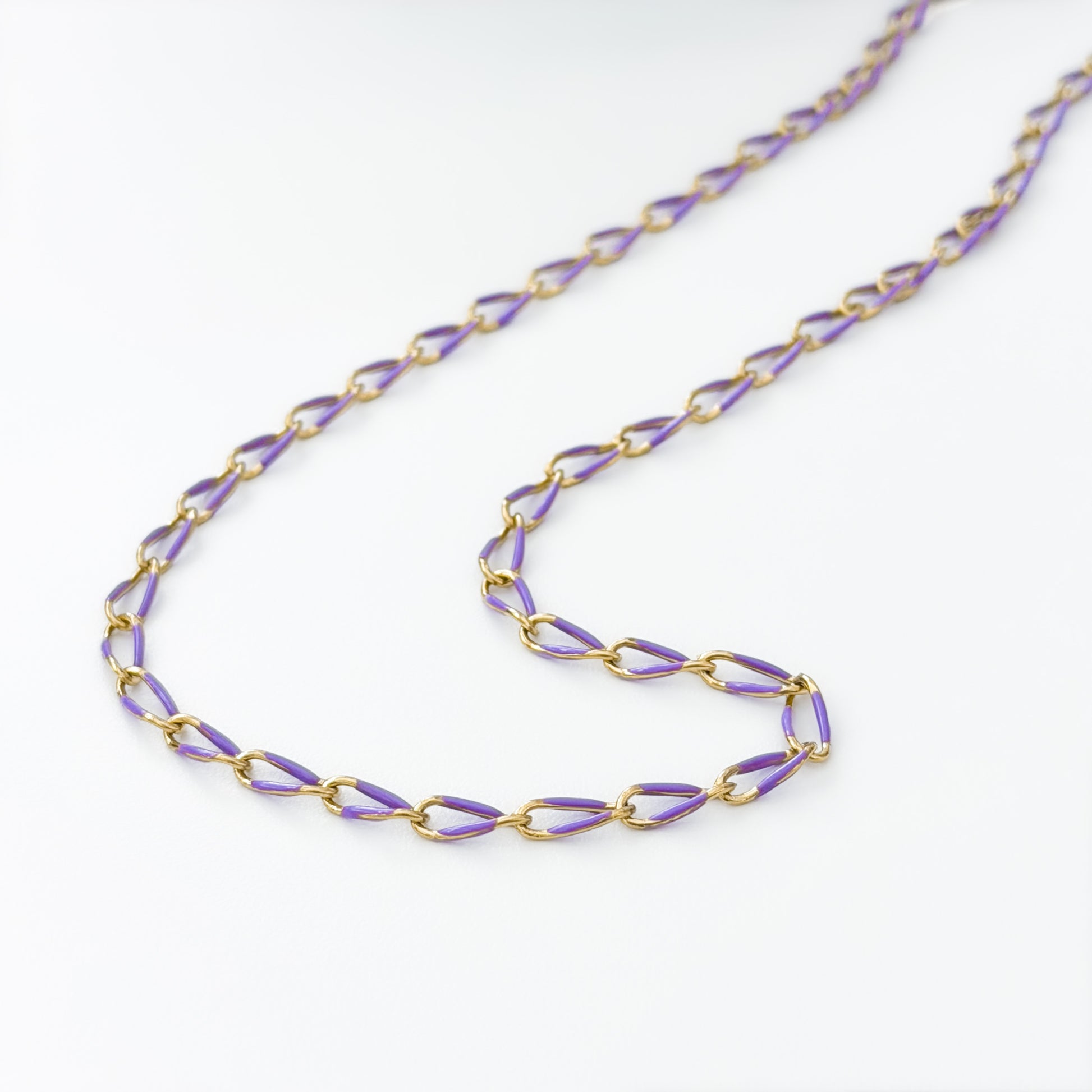 Aruba Gold Purple Chain Necklace