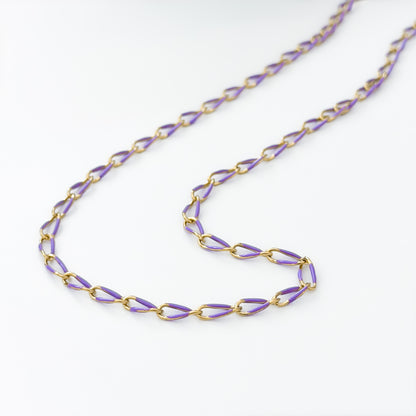 Aruba Gold Purple Chain Necklace