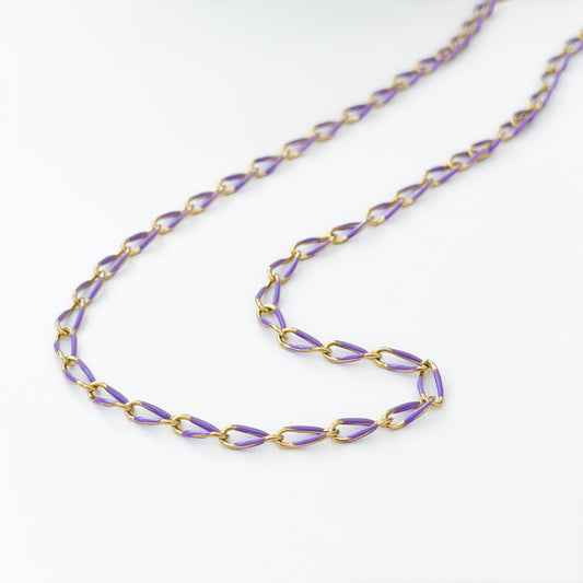 Aruba Gold Purple Chain Necklace