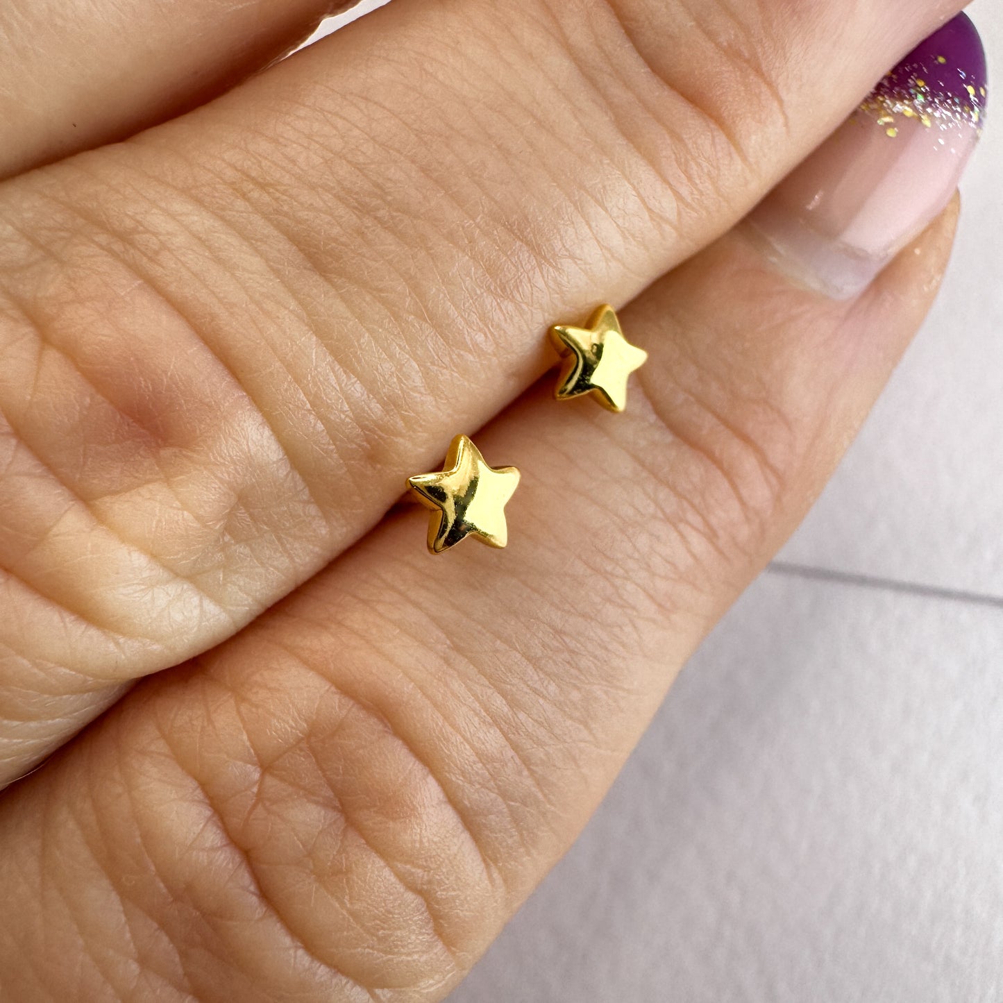 Astra Mini Star Studs | Choose from Gold or Silver