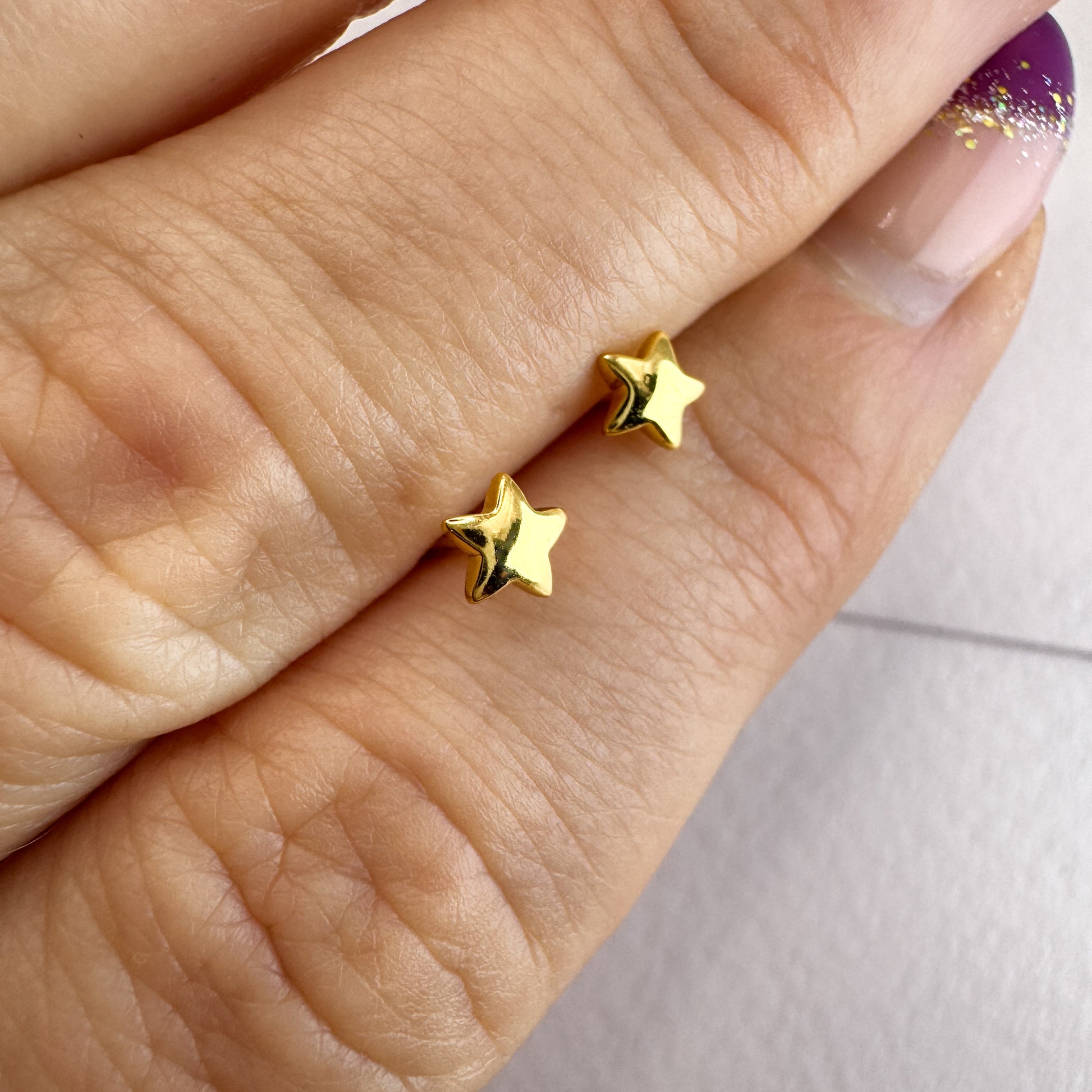 Astra Mini Star Studs | Choose from Gold or Silver