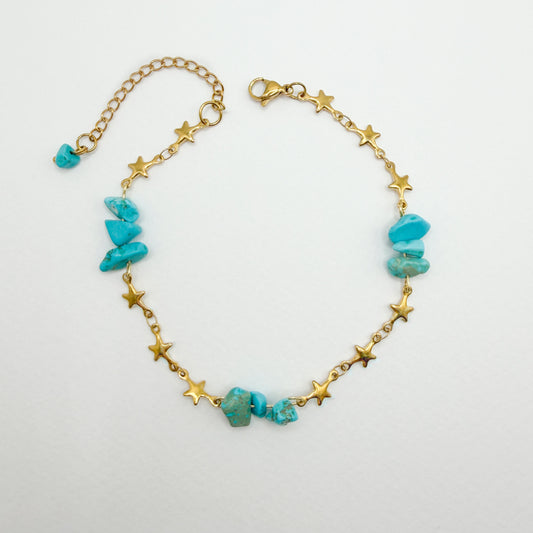 Azores Turquoise Star Anklet