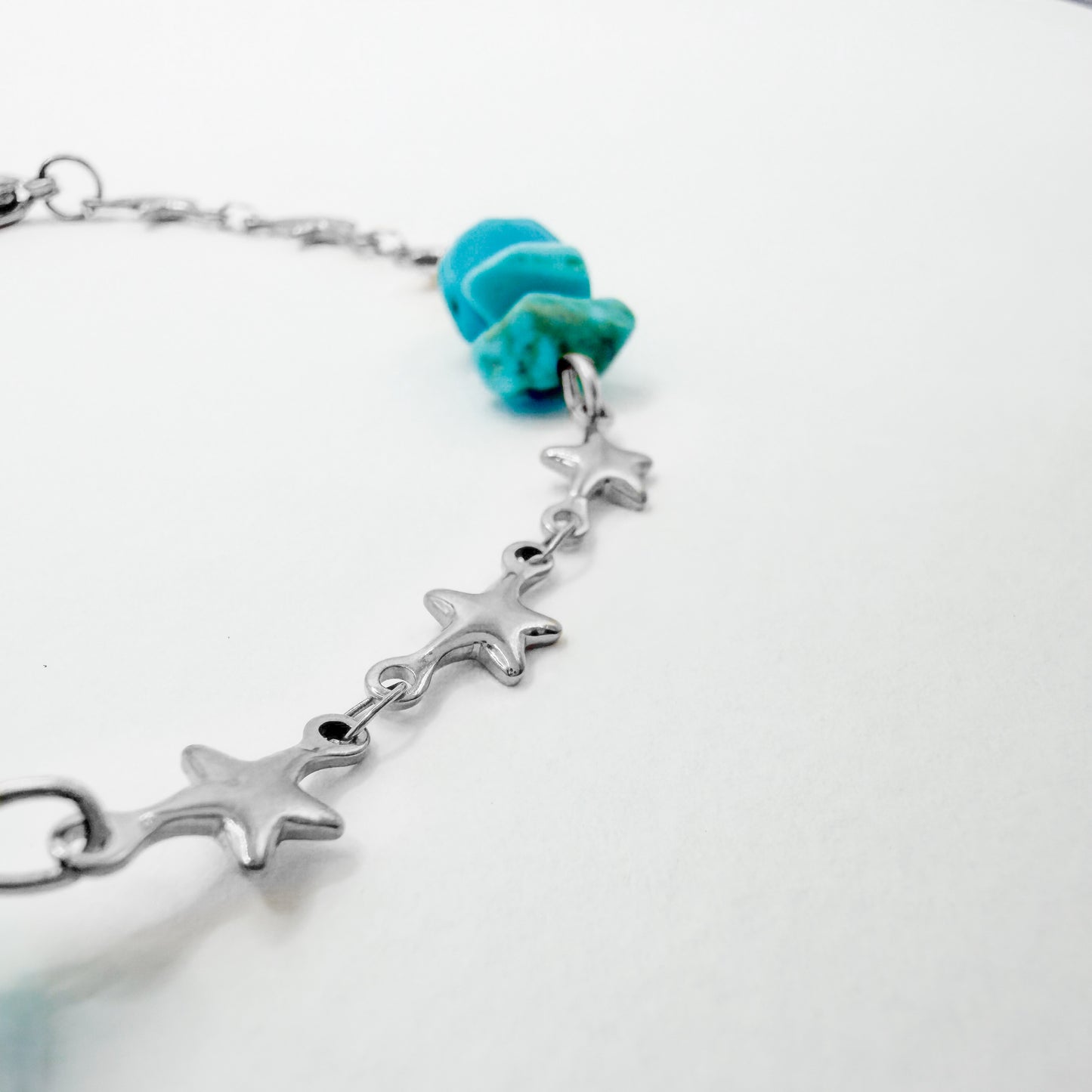 Azores Turquoise Star Anklet