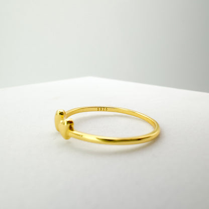 Ariana Gold Vermeil Heart Ring | Adjustable - Razzle and Rose Jewellery