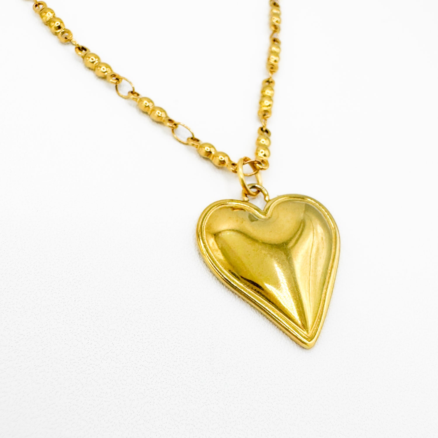 Esme Gold Heart Pendant Necklace - Razzle and Rose Jewellery