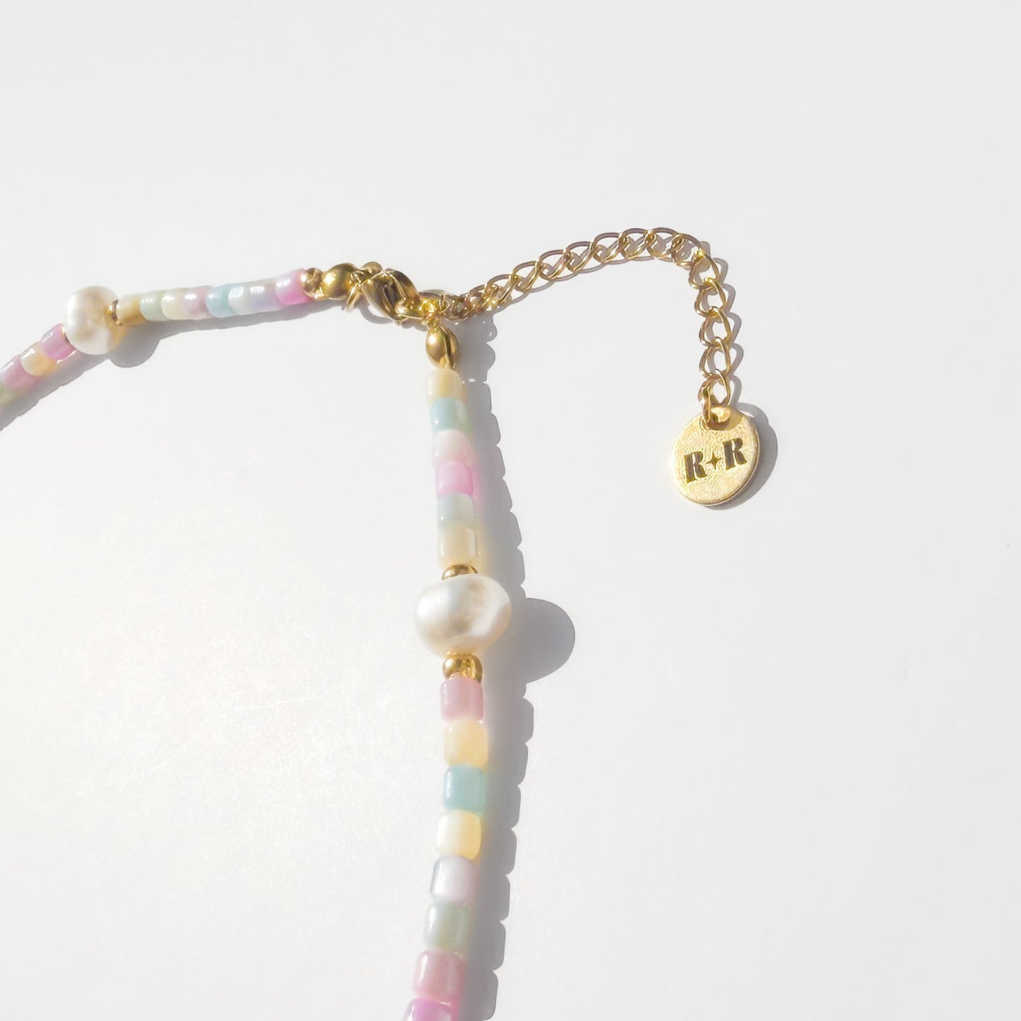 Belize Pastel Shell Pearl Beaded Necklace