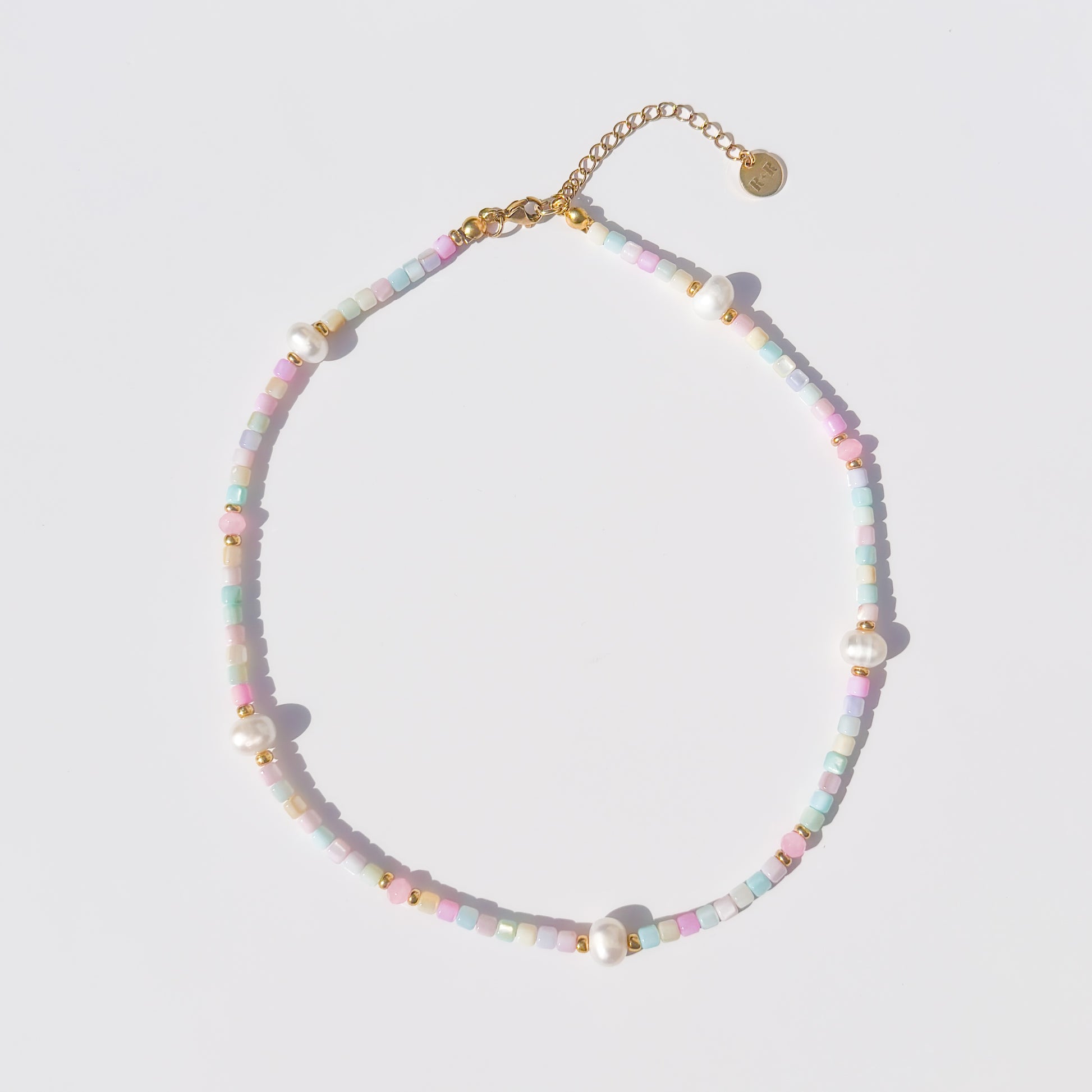 Belize Pastel Shell Pearl Beaded Necklace