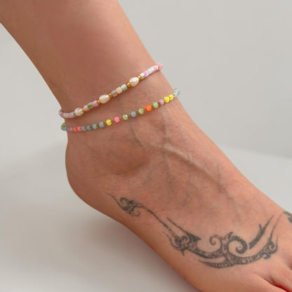 Bondi Neon Bead Chain Anklet