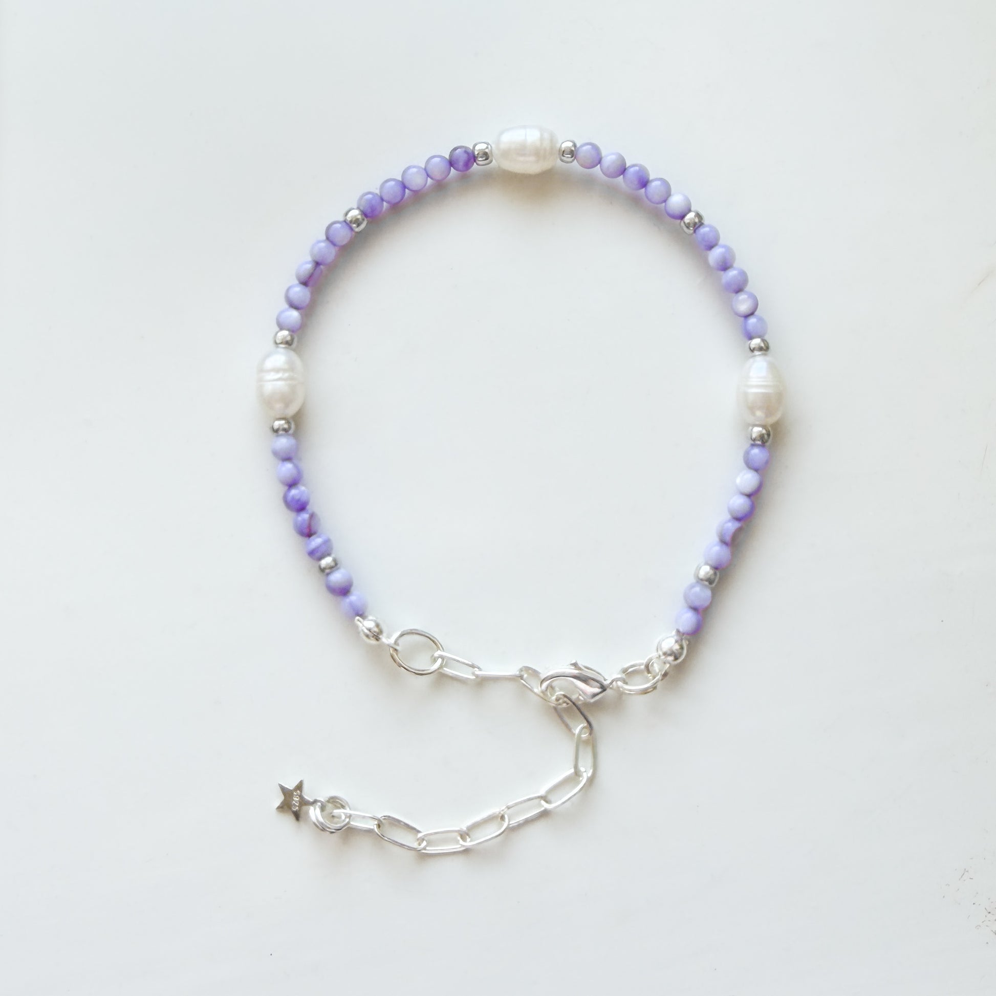 Bora Bora Purple Shell and Pearl Beaded Bracelet