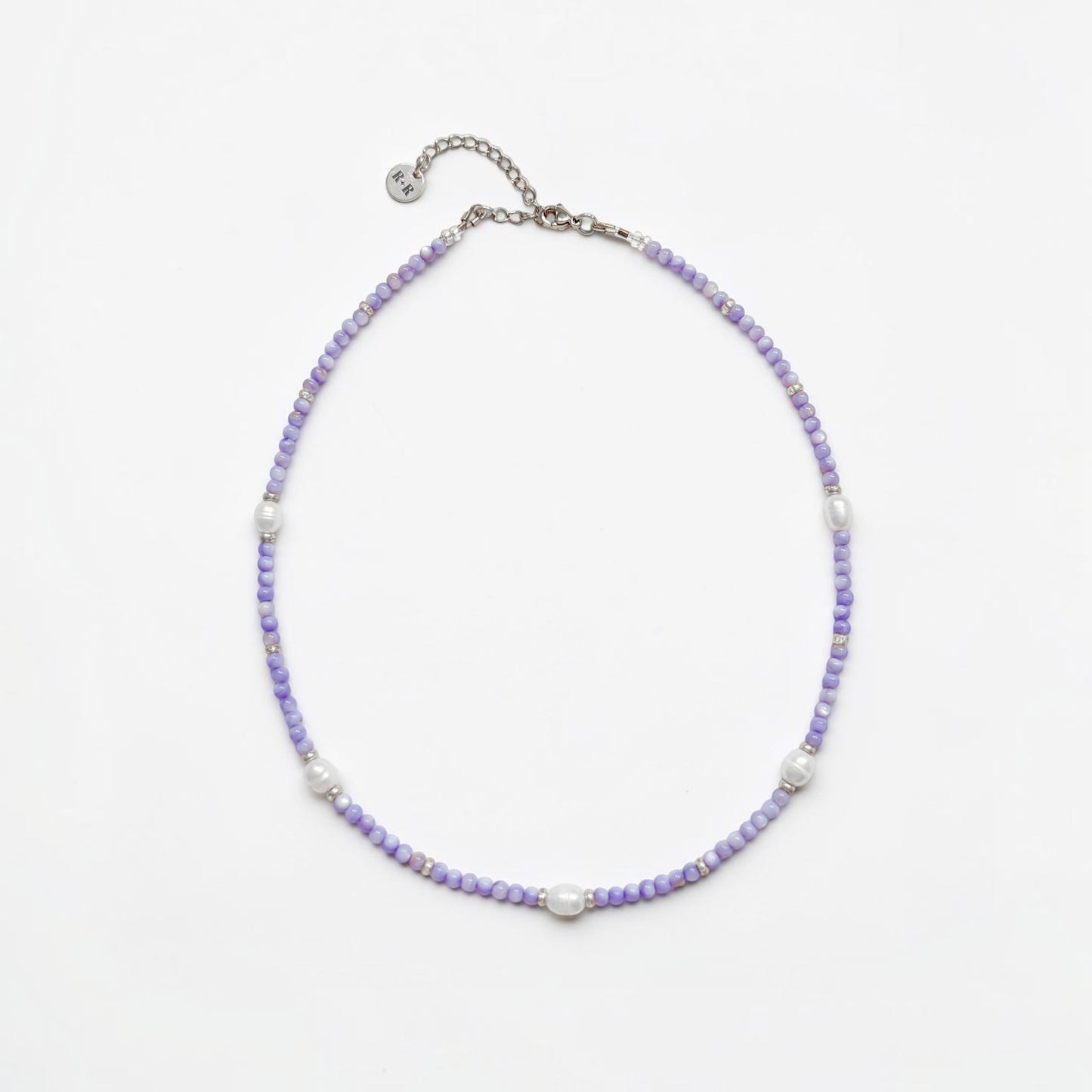 Bora Bora Purple Shell and Pearl Beaded Necklace