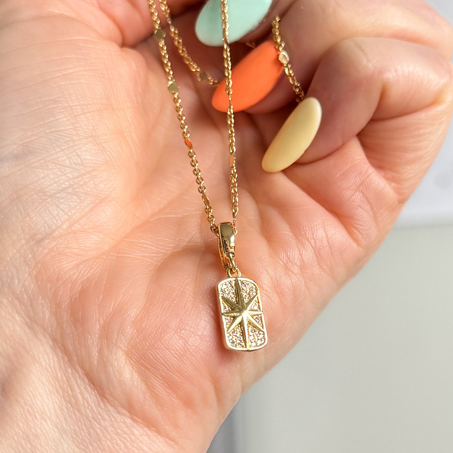 Star Gemstone Gold Clip On Charm