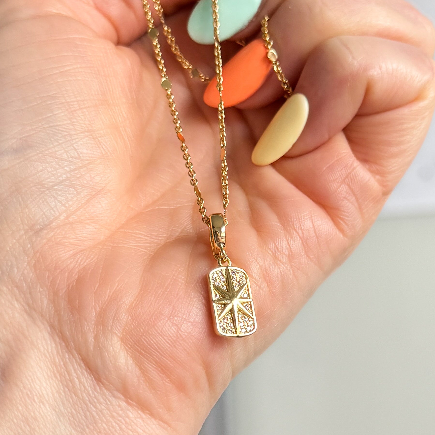 Star Gemstone Gold Clip On Charm