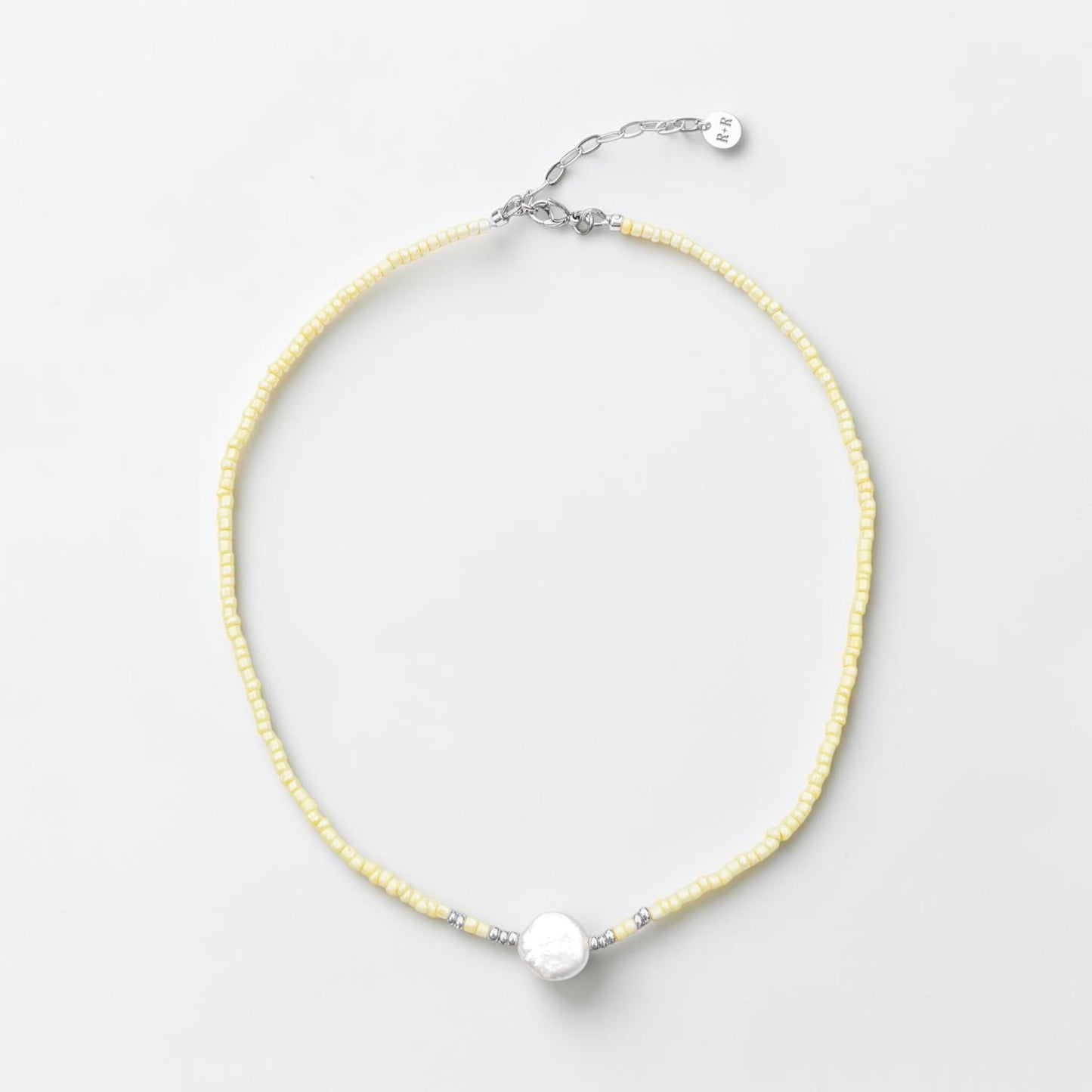 Maui Yellow Beaded Necklace with Freshwater Pearl