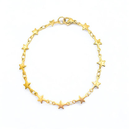 Celestia Gold Star Chain Bracelet - Razzle and Rose Jewellery
