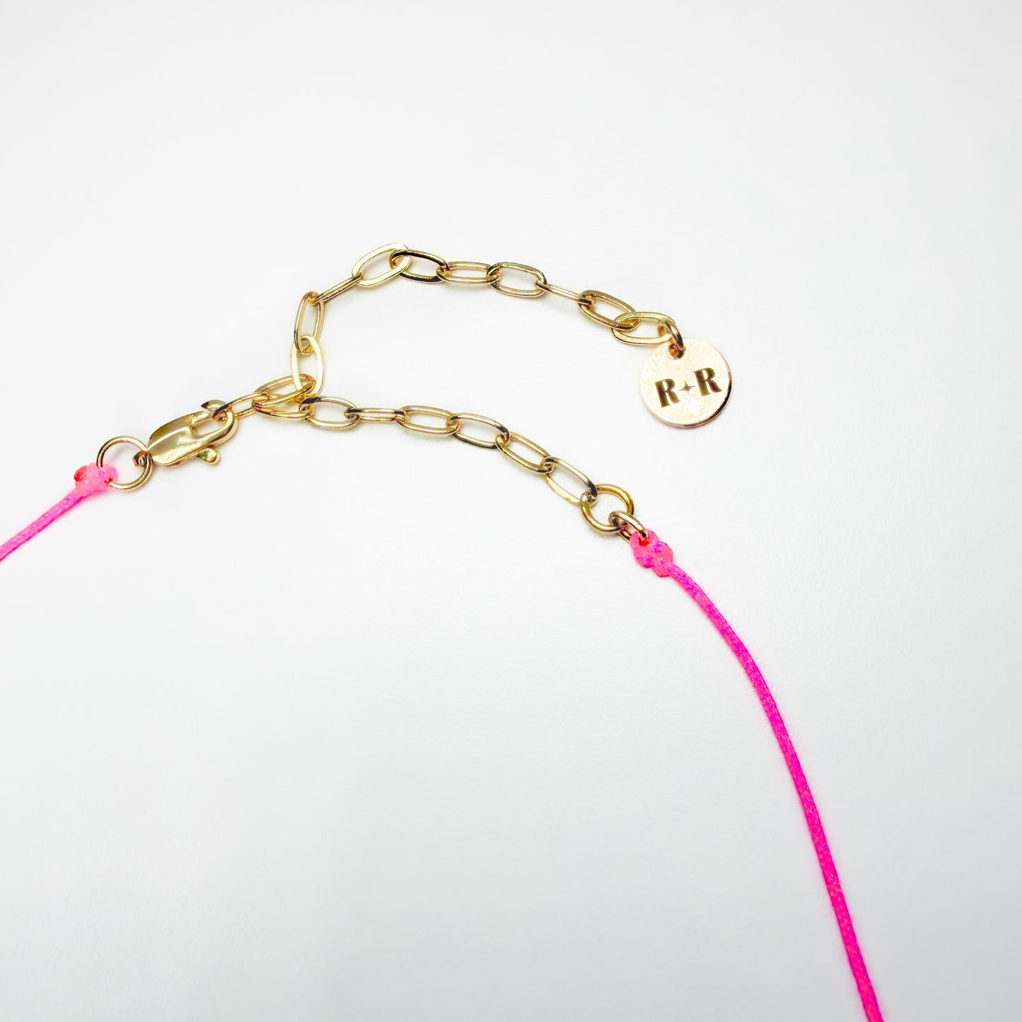 Cabo Dainty Cord Necklace with Pearl | Neon Pink | Lilac