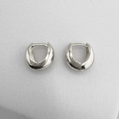 Cameron Chunky White Gold Mini Hoop Earrings