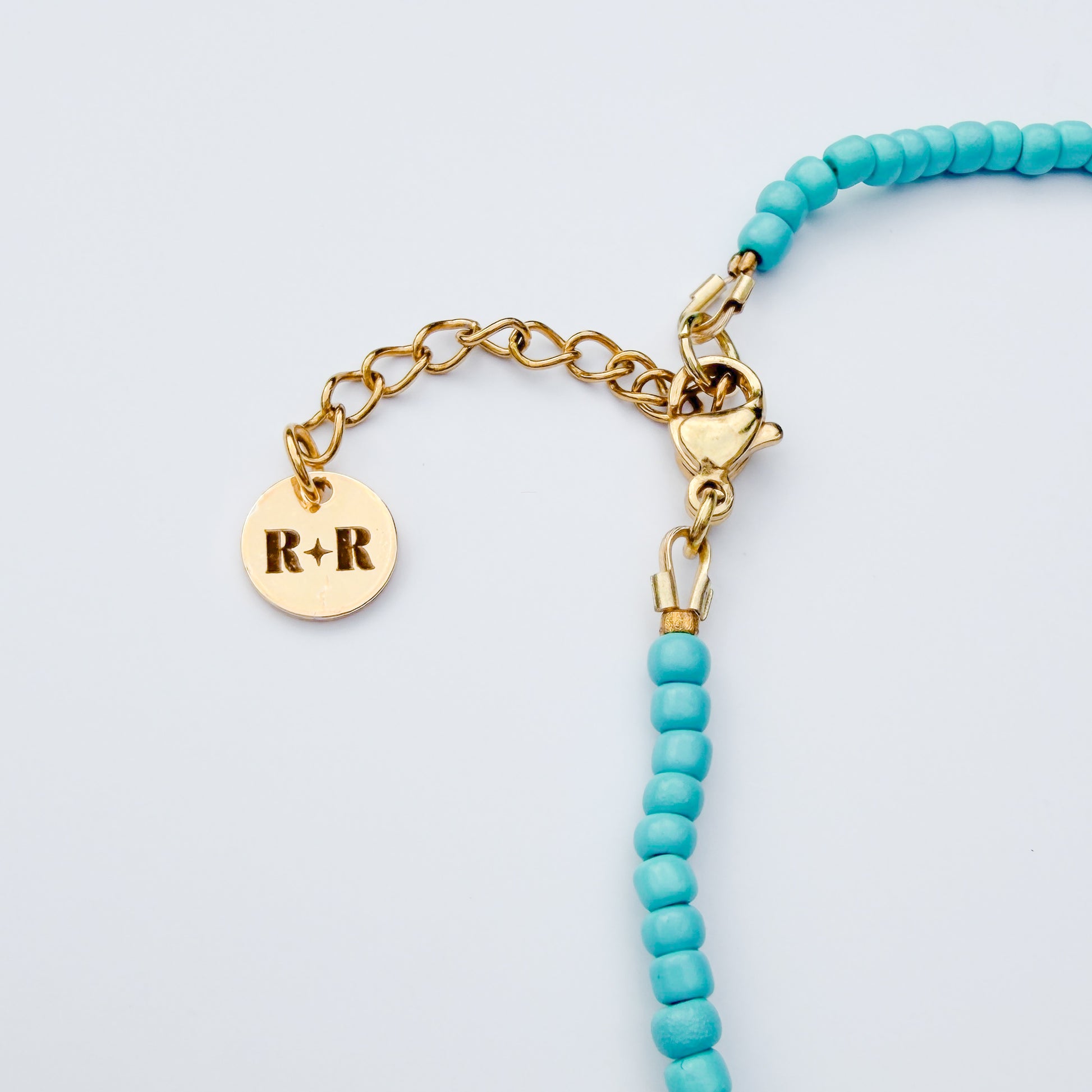 Catalina Mother of Pearl Initial Beaded Necklace