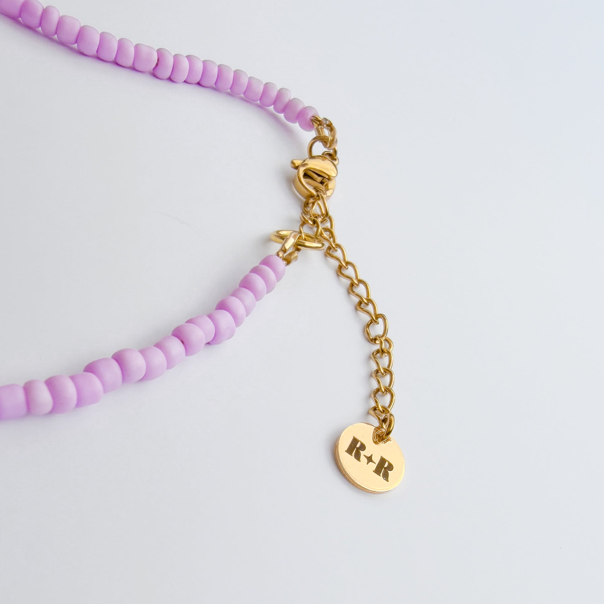 Catalina Mother of Pearl Initial Beaded Necklace