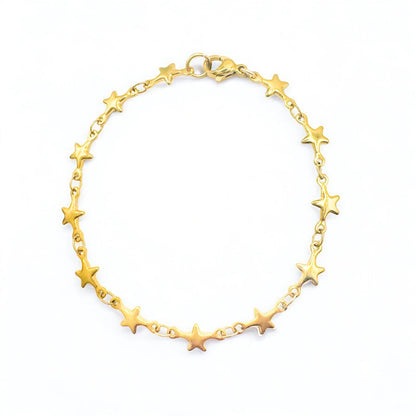 Celestia Gold Star Chain Bracelet